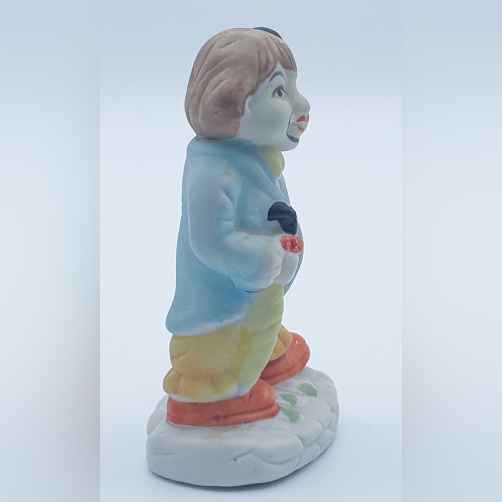 Vintage Hobo Tramp Clown Figurine Emmett Kelly Inspired Bisque Porcelain Novelty - Picture 4 of 6